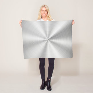 Metalliskt skina silver för elegant Faux Fleecefilt