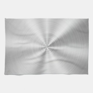 Metalliskt skina silver för elegant Faux Kökshandduk