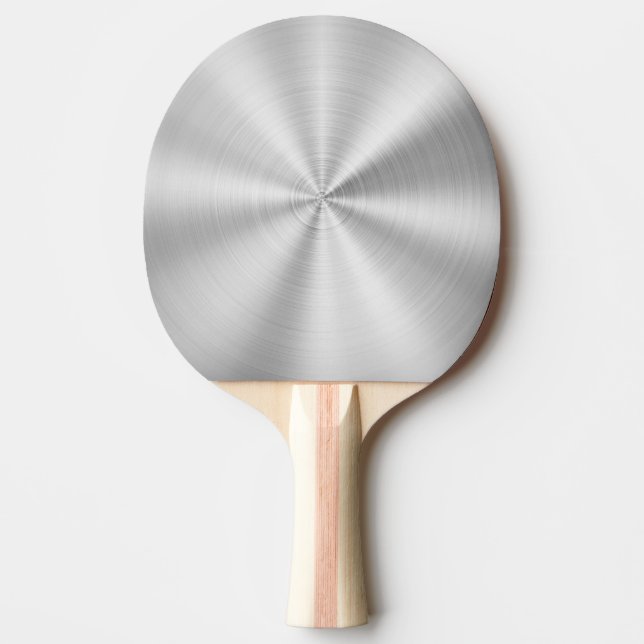 Metalliskt skina silver för elegant Faux Pingisracket (Framsidan)