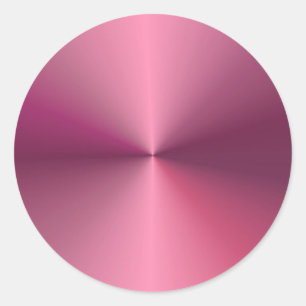 Metalliskt Utseende Blank Elegant Rosa Mall Trendi Runt Klistermärke
