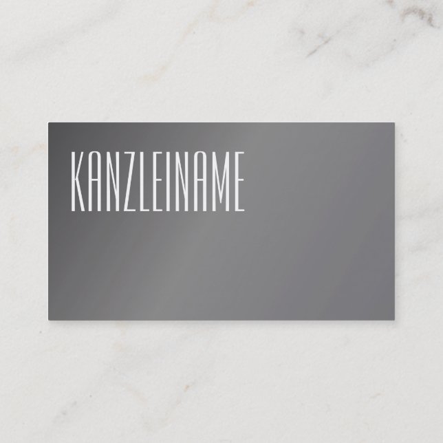 Metalliskt utseende visitkort (Baksida)