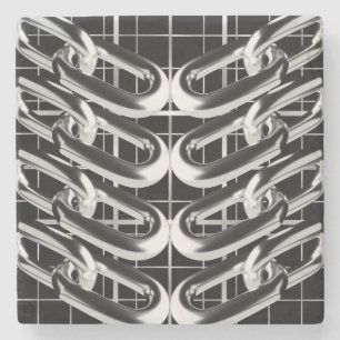 Metallkedjan mönster stenunderlägg