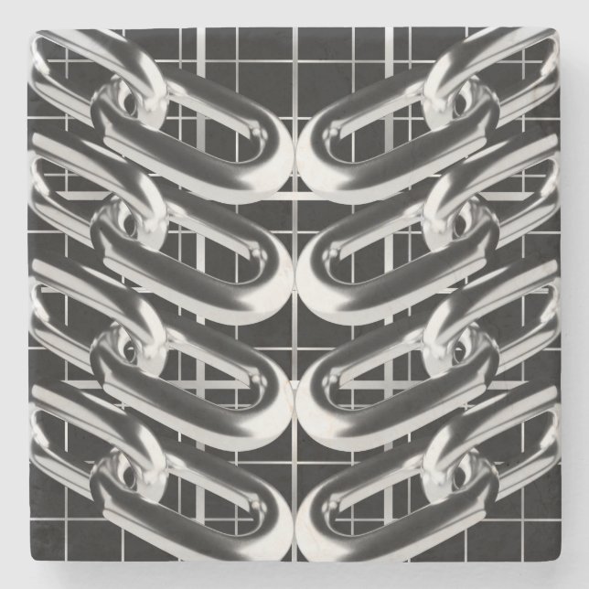 Metallkedjan mönster stenunderlägg (Framsidan)