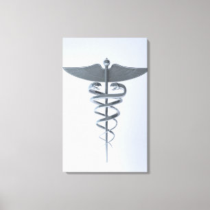 Metallläkarundersökningcaduceus Canvastryck