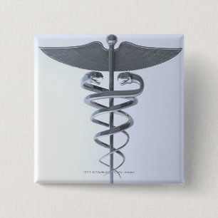 Metallläkarundersökningcaduceus Knapp