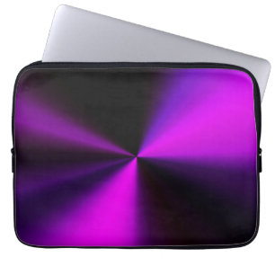 metalllookbärbar dator täcker i lilor & svärtar laptop sleeve