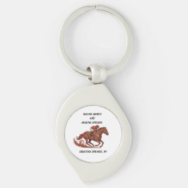 Metallnyckelring - Racing Hearts och Healing Sprin Swirl Silverfärgad Nyckelring