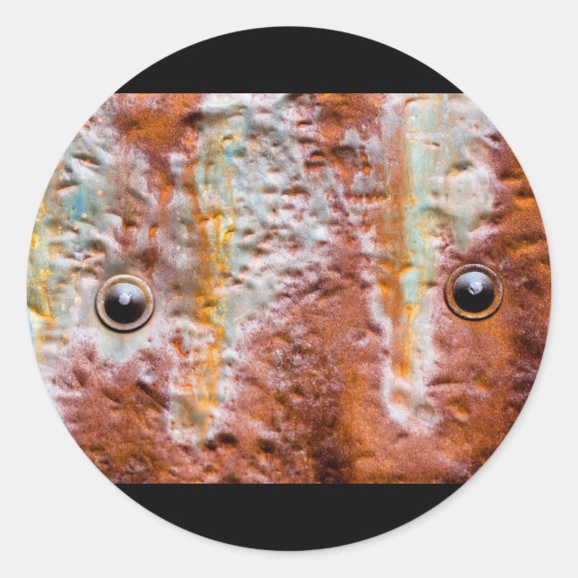 metallögon rost runt klistermärke (Framsida)