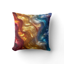 Metallolje Slick Abstrakt Cushion