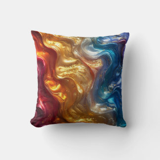 Metallolje Slick Abstrakt Cushion Kudde