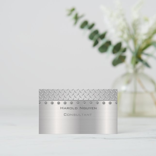 Metallologiskt rostfritt stål för industrigaller visitkort (Stående Fram)