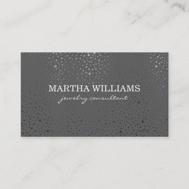 Metallportar Mönster Grått Visitkort (Framsida)