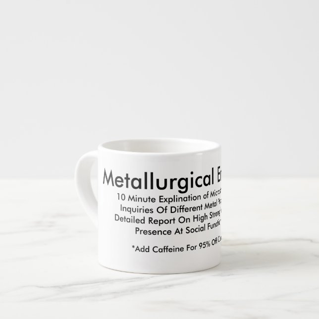 Metallurgical iscensätta mugg espressomugg (Framsida vänster)