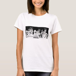 Metallurgiska kombinationer av kvinnor t shirt