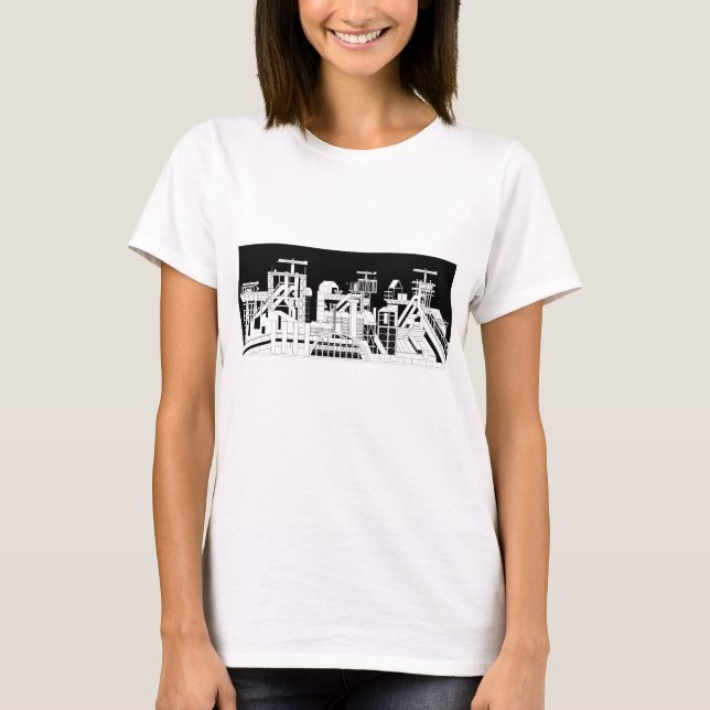 Metallurgiska kombinationer av kvinnor t shirt (Framsida)