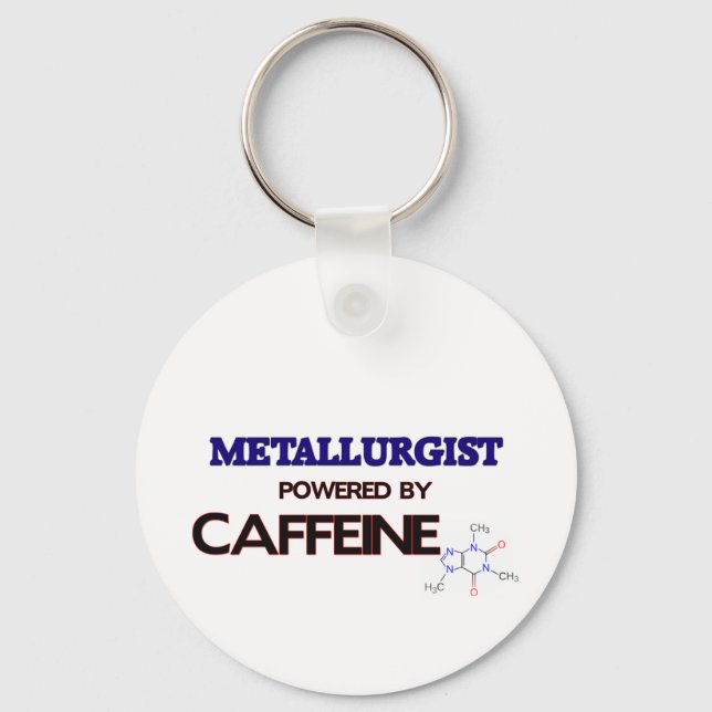 Metallurgist som drivs av koffein nyckelring (Framsida)
