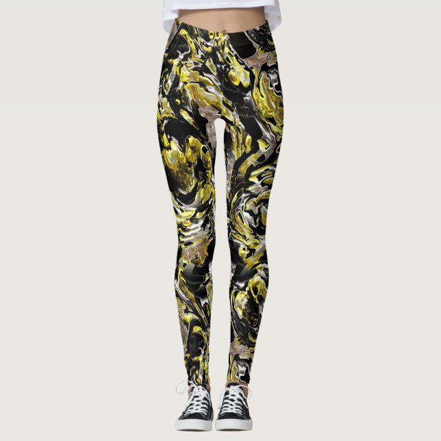 Metallvävd konst 1 Leggings (Framsida)