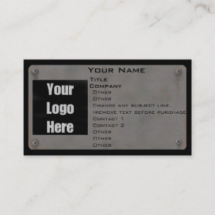 Metallvisitkort - med logotypen visitkort