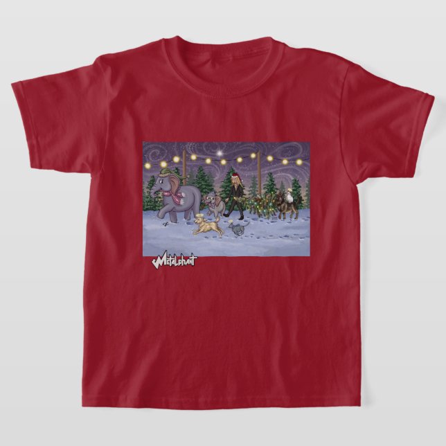 Metalphant familjeträd Barn T-shirt (Laydown)