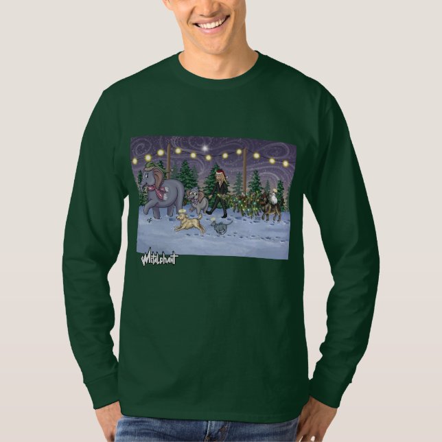 Metalphant Familjeträd Vuxen Långärmad  T Shirt (Framsida)