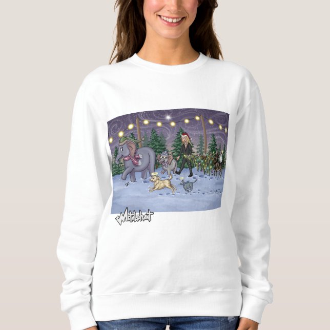 Metalphant Family Tree Adult Sweatshirt T Shirt (Framsida)