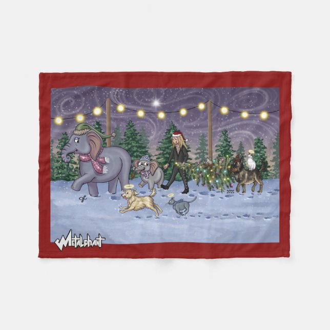 Metalphant Family Tree Fleece Blanket (Framsidan (Horisontell))