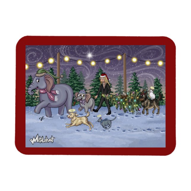 Metalphant Family Tree Magnet (Horisontell)