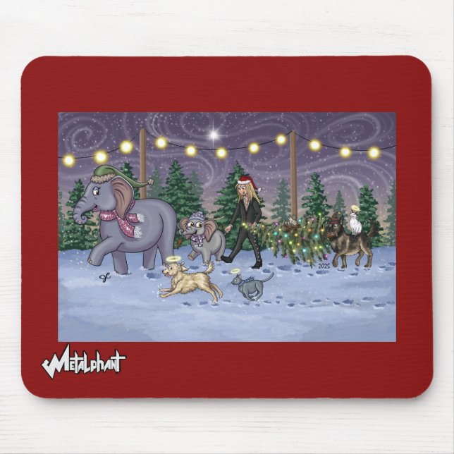 Metalphant Family Tree Mouse Pad Musmatta (Framsidan)