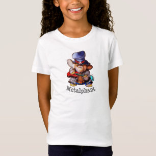 Metalphant med gitarrflicka T-tröja T Shirt
