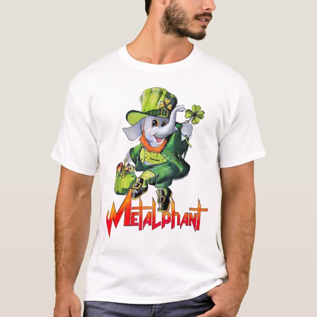 Metalphant St. Phantrick Vuxen (lätt färger) T Shirt (Framsida)