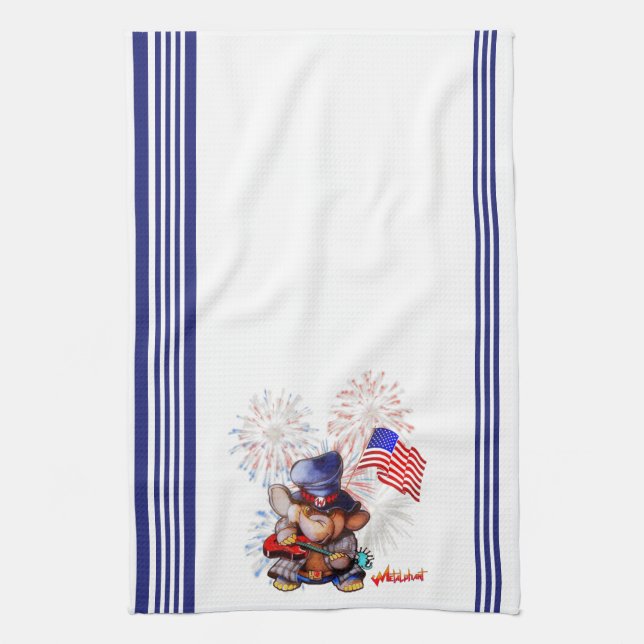 Metalphant USA flagga Kitchen Towel Kökshandduk (Vertikal)
