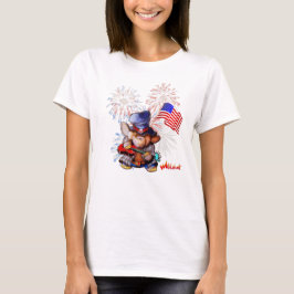 Metalphant USA flagga Kvinnors T-shirt