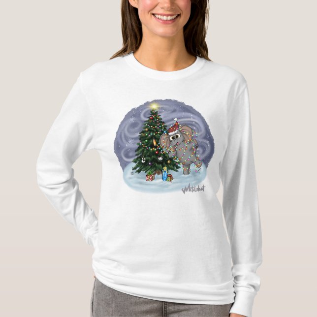 Metalphant Wilbur i Ljus Kvinnors Långärmad T Shirt (Framsida)