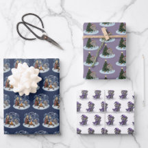 Metalphant Wilbur i Ljus Wrapping Papper Lakan