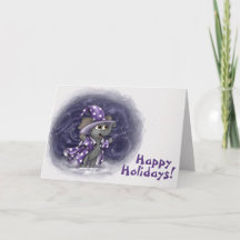 Metalphant Wilbur i Winter Helgdag Card