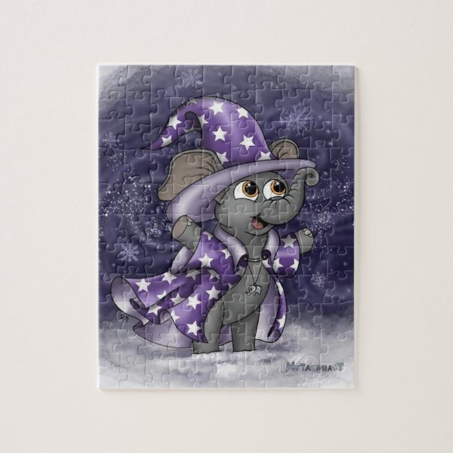 Metalphant Wilbur in Winter Puzzle Pussel (Vertikal)
