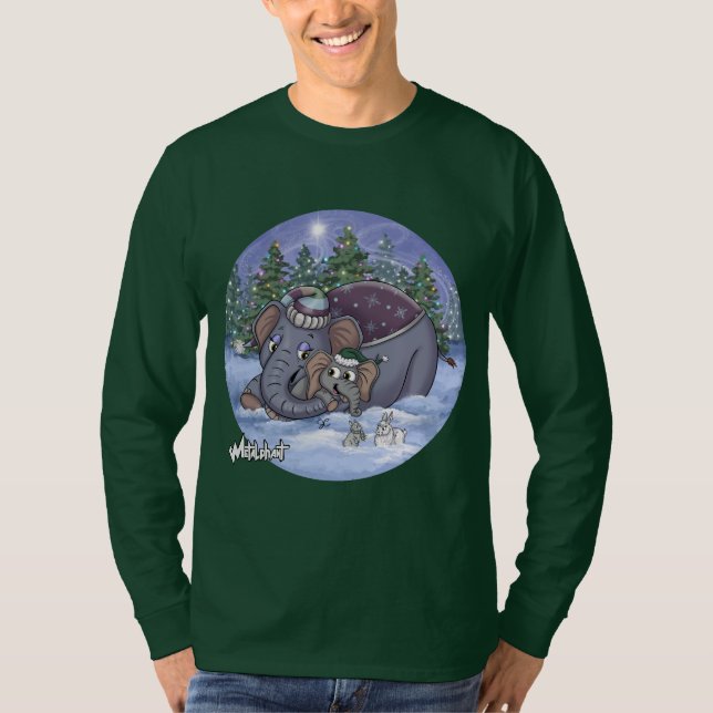 Metalphant Wilbur & Mamma Långärmad för vuxna  T Shirt (Framsida)