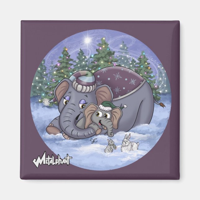 Metalphant Wilbur & Mom Magnet (Framsidan)