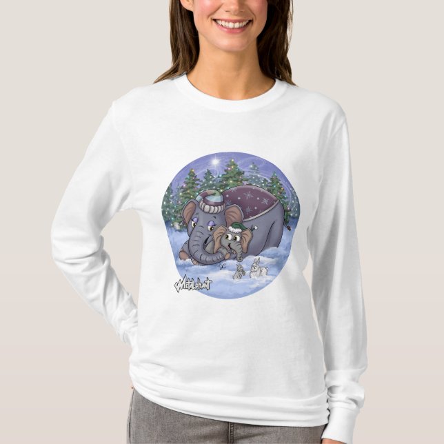 Metalphant Wilbur & Mom Women Long Sleeve T-Shirt (Framsida)