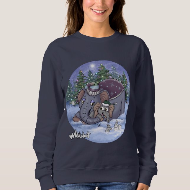 Metalphant Wilbur & Mom Women's Sweatshirt T Shirt (Framsida)