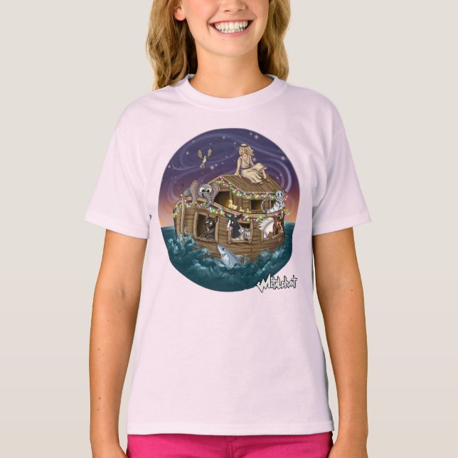 Metalphant Wilbur & Noah-ery's Ark Girl's T-shirt (Framsida)
