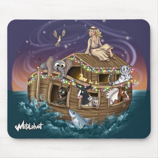 Metalphant Wilbur & Noah-ery's Ark Mouse Pad Musmatta (Framsidan)