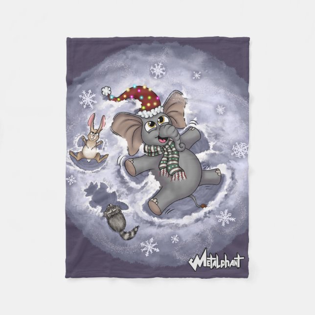 Metalphant Wilbur Snö Änglar Fleece Blanket (Framsidan)