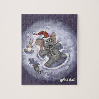 Metalphant Wilbur Snö Änglar Puzzle Pussel