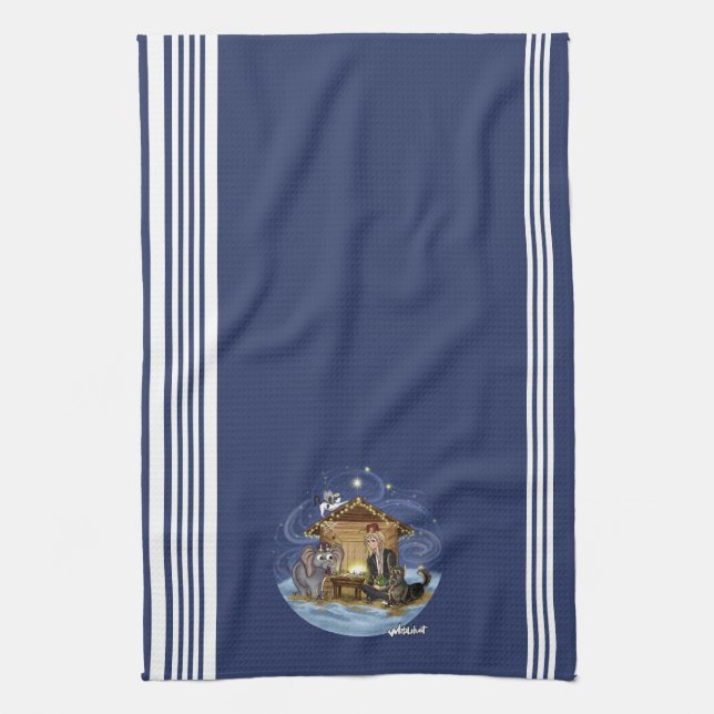 Metalphant Wilburs sanna innebörd av julen Kökshandduk (Vertikal)