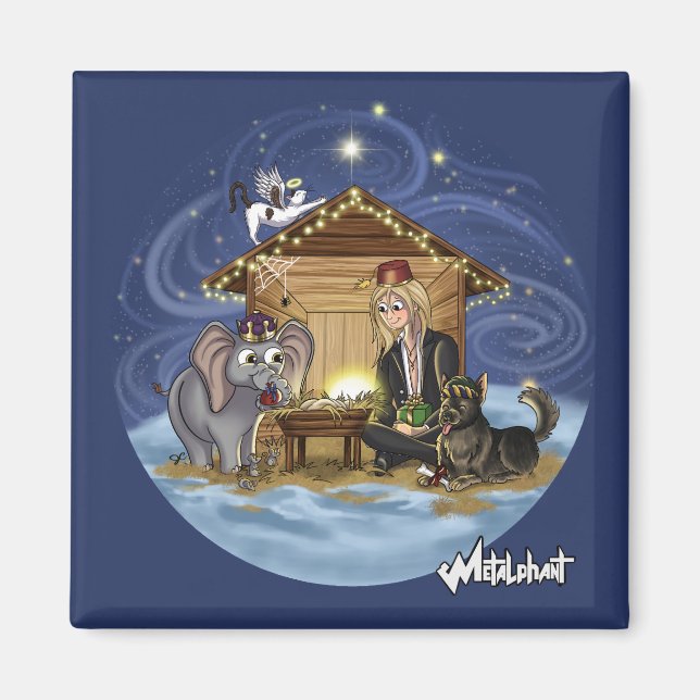 Metalphant Wilburs sanna innebörd av julen Magnet (Framsidan)