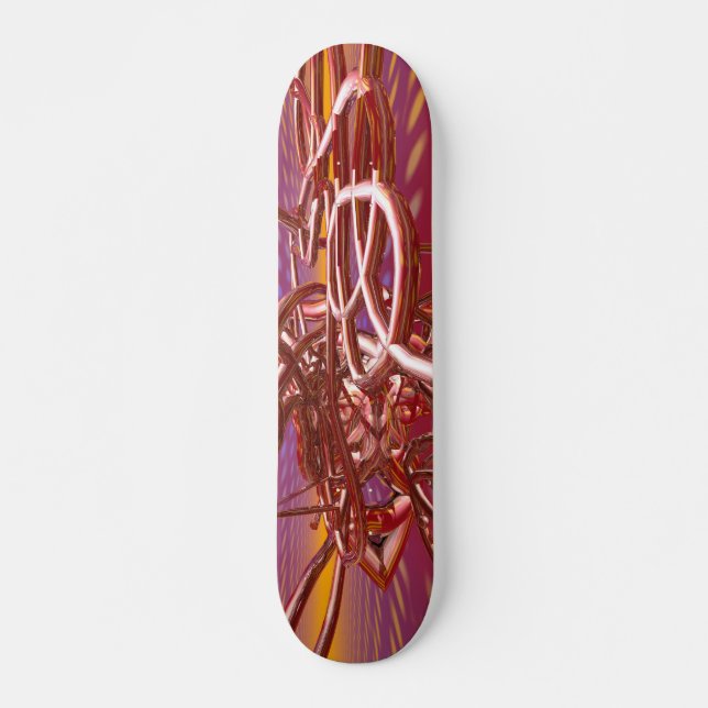 Metalrör Abstrakt - 02 Skateboard Bräda 19,5 Cm (Framsida)