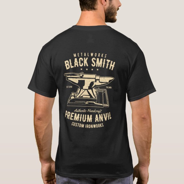 Metalworks Blacksmith Anvil Tee Shirt (Baksida)