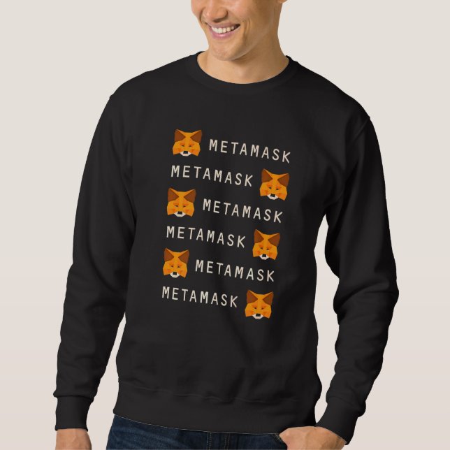 Metamask Fox Defi Kryptoplånbok För Ethereum & Pu Lång Ärmad Tröja (Framsida)
