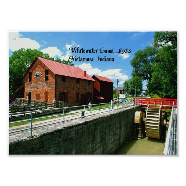 Metamora Indiana Matar Mill Fototryck (Framsidan)